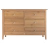 Bergen Oak Furniture 6 Drawer Chest