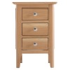 Bergen Oak Furniture Small Bedside Cabinet