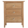 Bergen Oak Furniture Extra Large Bedside Cabinet