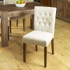 Blenheim Dining Cream Fabric Dining Table Chair Pair CDR03D
