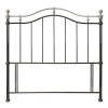 Bentley Designs Metal Furniture Chloe Black Nickel/Shiny Nickel 4ft6 Double Headboard