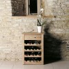 Mobel Oak Furniture Wine Rack Lamp Table COR05A