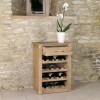 Mobel Oak Furniture Wine Rack Lamp Table COR05A