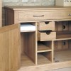 Mobel Oak Furniture Hidden Home Office Computer Desk COR06A