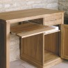 Mobel Oak Furniture Single Pedestal Computer Desk COR06B