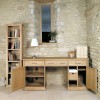 Mobel Oak Furniture Large Hidden Computer Desk COR06D