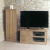 Mobel Oak Furniture 4 Drawer Television Cabinet Stand Unit COR09A