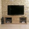 Mobel Oak Furniture Mounted Widescreen Television Cabinet COR09E