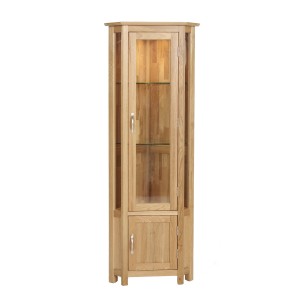 Divine True Oak Furniture Corner Display Cabinet Divine True Oak Furniture Corner Display Cabinet