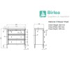 Birlea Valencia Mirrored Furniture 3 Drawer Chest