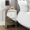 Birlea Seville Mirrored Furniture 2 Drawer Bedside SEV2BSMIR