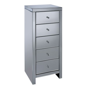 Birlea Seville Mirrored Furniture 5 Drawer Narrow Chest Birlea Seville Mirrored Furniture 5 Drawer Narrow Chest SEVCH5MIR