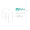 Birlea Seville Mirrored Furniture 3 Drawer Chest SEVCH3MIR