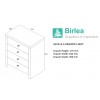 Birlea Seville Mirrored Furniture 4 Drawer Chest SEVCH4MIR