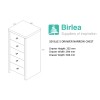 Birlea Seville Mirrored Furniture 5 Drawer Narrow Chest SEVCH5MIR