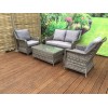 Signature Weave Garden Furniture Mia Grey Rattan 2 Seat Sofa Set