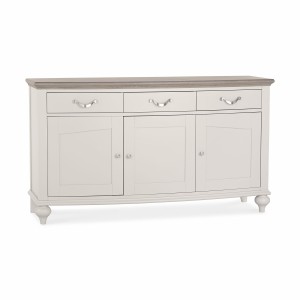 Montreux Grey & Washed Oak Furniture Wide Sideboard Montreux Grey & Washed Oak Furniture Wide Sideboard