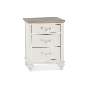 Montreux Grey & Washed Oak Furniture 3 Drawer Nightstand Montreux Grey & Washed Oak Furniture 3 Drawer Nightstand