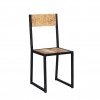 Cosmo Industrial Furniture Metal & Wood Chair Pair ID51