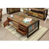 New Urban Chic Furniture 4 Door 4 Drawer Large Coffee Table IRF08B