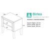 Birlea Palermo Mirrored Furniture 2 Drawer Bedside PAL2BSMIR