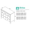 Birlea Palermo Mirrored Furniture 3 over 4 Chest of Drawers PAL34CHMIR