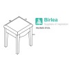 Birlea Palermo Mirrored Furniture Stool PALSTMIR