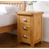 Birlea Woburn Oak Furniture Large 3 Drawer Bedside WOBL3BSOAK