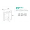 Birlea Woburn Oak Furniture Large 3 Drawer Bedside WOBL3BSOAK