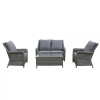 Signature Weave Garden Furniture Mia Grey Rattan 2 Seat Sofa Set