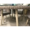 Signature Weave Garden Furniture Danielle Grey Round 120cm Dining Table with 4 Chairs