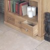 Mobel Oak Twin Pedestal Desk & Large 3 Drawer Bookcase COR01A+COR06C