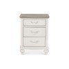 Montreux Grey & Washed Oak Furniture 3 Drawer Nightstand