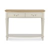 Montreux Pale Oak & Antique White Furniture 2 Drawer Console Table