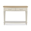 Montreux Pale Oak & Antique White Furniture 2 Drawer Console Table