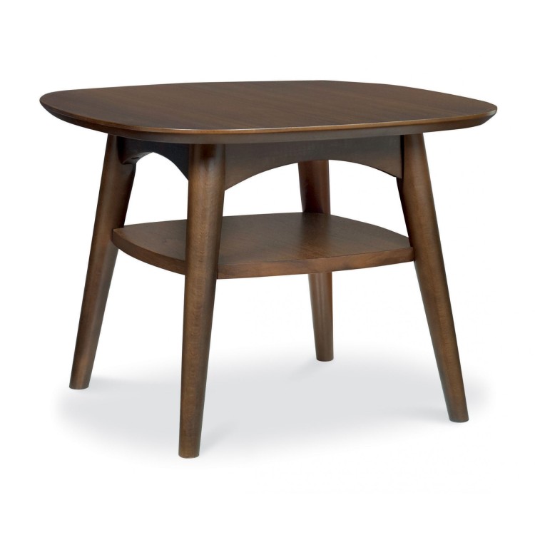 Bentley Designs Oslo Walnut Lamp Table with Shelf