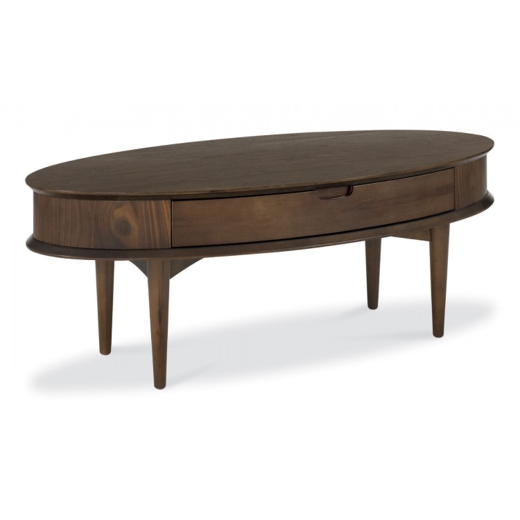 Bentley Designs Oslo Walnut Furniture Coffee Table with Drawer