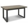 Bentley Designs Tivoli Weathered Oak 4-6 Seater Dining Table & 4 Indus Dark Grey Fabric Upholstered Cantilever Chairs