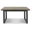 Bentley Designs Tivoli Weathered Oak 4-6 Seater Dining Table & 4 Indus Dark Grey Fabric Upholstered Cantilever Chairs