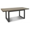 Bentley Designs Tivoli Weathered Oak 4-6 Seater Dining Table & 4 Indus Dark Grey Fabric Upholstered Cantilever Chairs