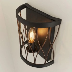 Regency Designs Heston Black and Bronze Wall Light Regency Designs Heston Black and Bronze Wall Light
