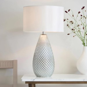 Regency Designs Livia White and Silver Finish Table Lamp Regency Designs Livia White and Silver Finish Table Lamp
