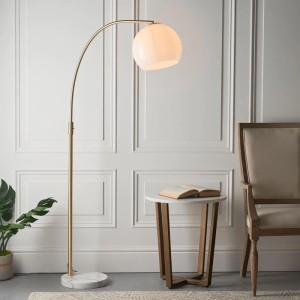 Regency Designs Otto Brushed Brass and Opal Glass Floor Lamp Regency Designs Otto Brushed Brass and Opal Glass Floor Lamp