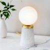 Regency Designs Otto Brushed Gold and White Marble Table Lamp