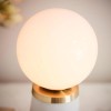 Regency Designs Otto Brushed Gold and White Marble Table Lamp