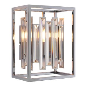 Regency Designs Acadia Chrome and Crystal Wall Light Regency Designs Acadia Chrome and Crystal Wall Light