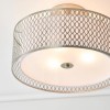 Regency Designs Cordero Satin Nickel and White Ceiling Lamp Light
