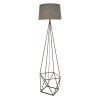 Regency Designs Apollo Grey Fabric Shade and Aged Copper Finish Floor Lamp