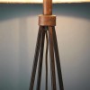 Regency Designs Apollo Grey Fabric Shade and Aged Copper Finish Floor Lamp