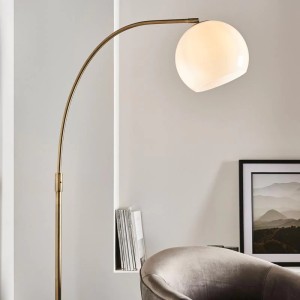 Regency Designs Otto Antique Brass and Opal Glass Floor Lamp Regency Designs Otto Antique Brass and Opal Glass Floor Lamp